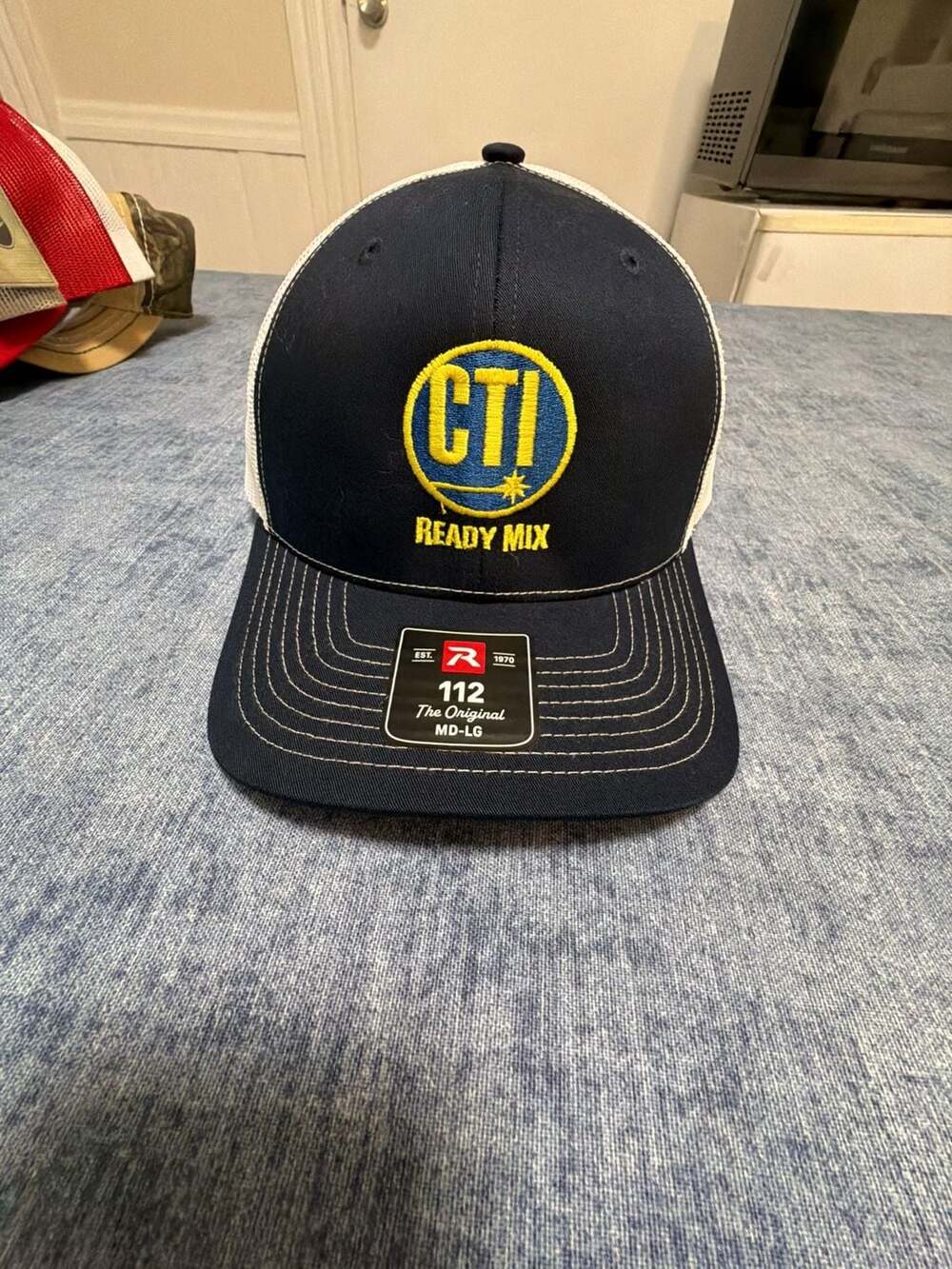 Richardson 112 Trucker Hat CTI Ready Mix Navy White Snapback